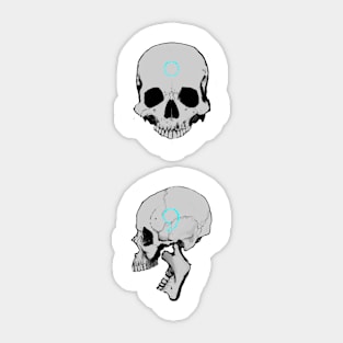 Semicolon Skull Sticker